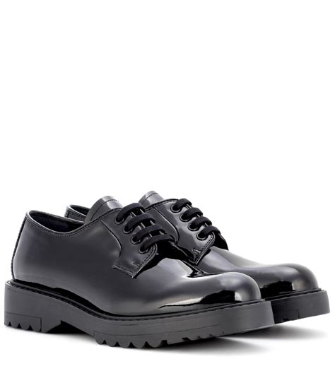 prada black derby shoes|Prada derby shoes women's.